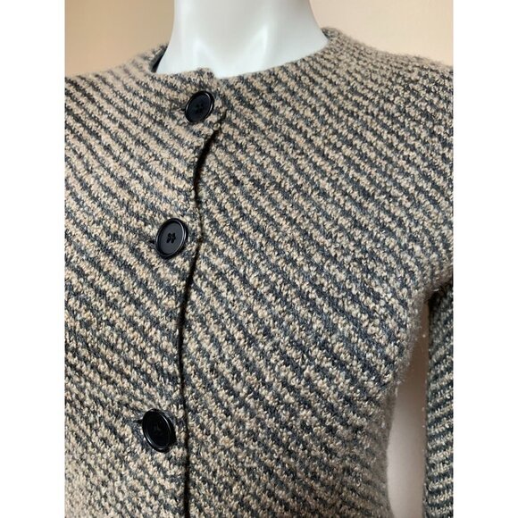 Amina Rubinacci Cashmere Cardigan Jacket Gray Size 42 / Small - Picture 2 of 8